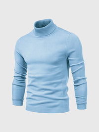Rollkragen Pullover Herren Baumwolle | Elegant & Bequem in Hellblau