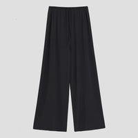 Damen Weite Relax-Hose aus seidigem Modal mit elastischem Bund und Tunnelzug Nord Taschen in Schwarz