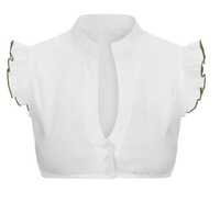 Damen Kurzarm Oktoberfest Dirndl Bluse in Hell Grün