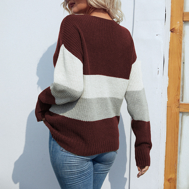 GRENZÜBERSCHREITENDER V-AUSSCHNITT PULLOVER | MODERNER STIL, KOMFORTABEL, VIELSEITIG