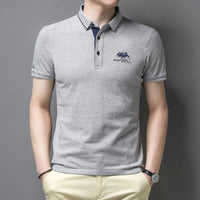 Alphonse | Herren Elegant Polo Hemd | Kurzarm in Grau