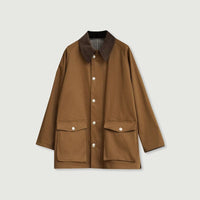 Damen Stilvolle Übergangsjacke mit praktischem Kragen und großen Taschen Nord Taschen in Nussbaum
