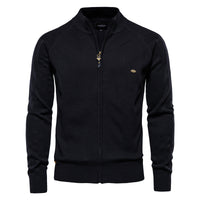 Logan™ | Offene Kragen-Strickjacke in Schwarz