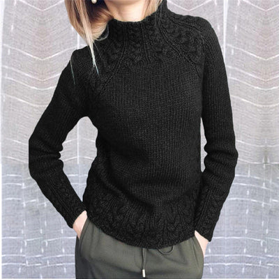 DAMES KABELSTRICKPULLOVER | ELEGANTER WARMER STIL