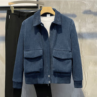 Trendige Herrenjacke aus Samt - Jacob in Blau