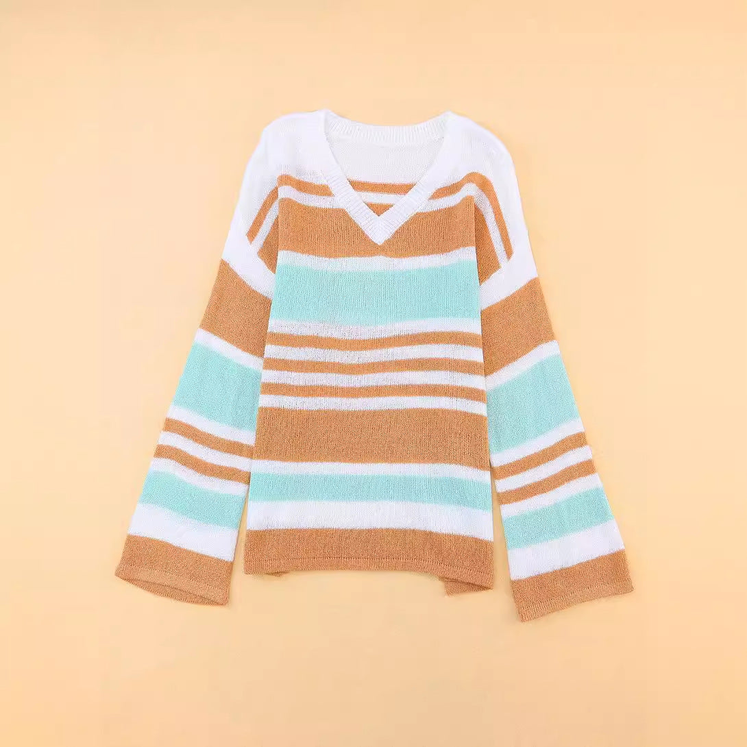 DAME PULLOVER MIT SEITLICHEM SCHLITZ | ELEGANTER V-AUSSCHNITT