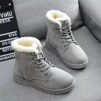 Warme kuschelige Stiefel Frauen - Milou in Grau
