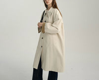 Damen Übergroßer City-Trenchcoat Nord Taschen in Aprikose