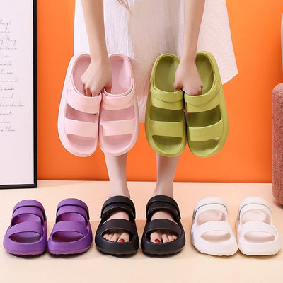 Yula - Orthopädische Sandalen | Comfort Plus Pantoletten mit Doppelriemen | Gepolsterte, lässige Slip-On-Sandalen