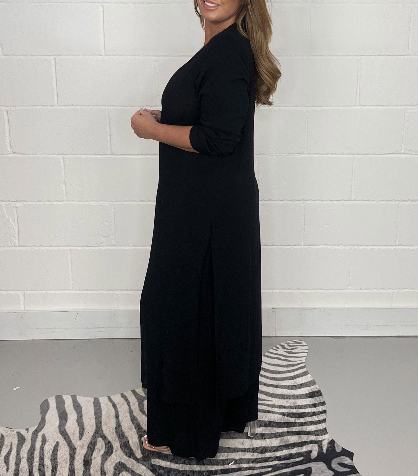 Alejandra | Lässig V-Ausschnitt Zweiteilig Satz mit Bauchabdeckung