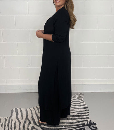 Alejandra | Lässig V-Ausschnitt Zweiteilig Satz mit Bauchabdeckung