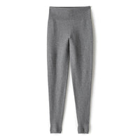 Damen Hochtaillierte Feinstrick-Leggings mit nahtlosem Komfortbund Nord Taschen in Mittelgrau