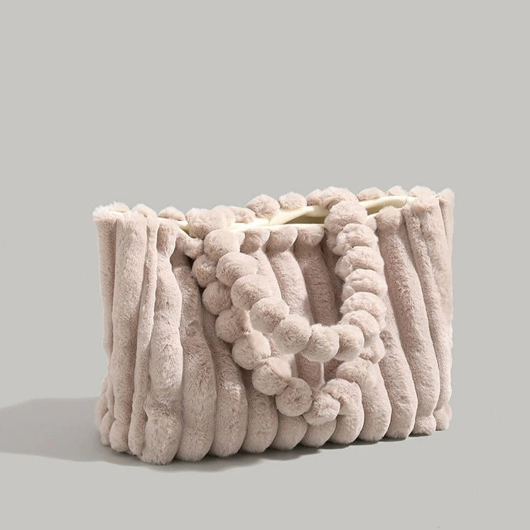 Elegante Plüsch-Umhängetasche für Damen