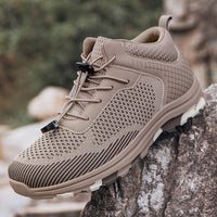 Herren Atmungsaktive Trail-Schuhe mit flexiblem Schnürsystem in Khaki