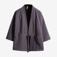 Romy | Leichte Kimono Wickeljacke in Grau