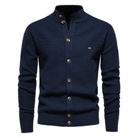 Lena | Strickjacke Im Zopfmuster in Marineblau