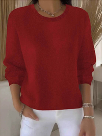 Blythe | Lässiger Strickpullover in Rot