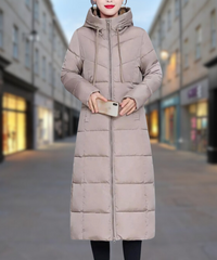 Stylische lange Jacke für Frauen - Gunda in Khaki