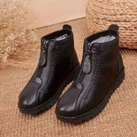 Orthopädische Damen Ankle Boots mit Arch Support, Gefüttert und Rutschfest für Winter in Schwarz