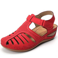 Orthopädische Damen Sandalen mit Arch Support für Spaziergänge und Alltag in Rötlichbraun