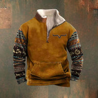 Stylischer Viertel-Zip-Pullover für Herren - Pelle in Hellbraun