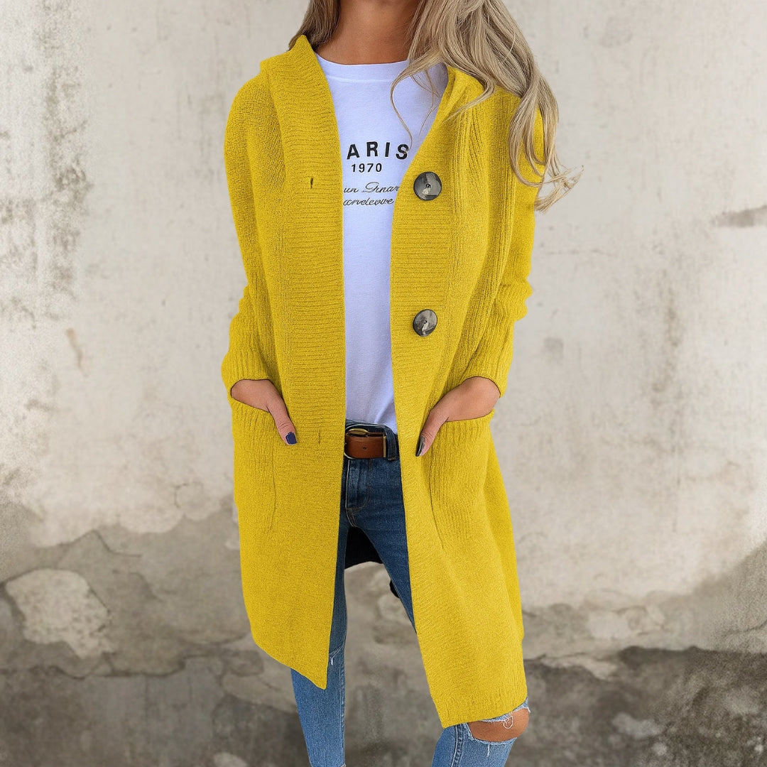 Paula™ | Elegante lange Strickjacke