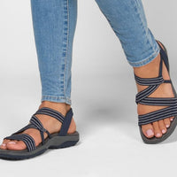 WW -  Orthopädische Elegante Sandalen | Bequeme Riemchensandalen für die Freizeit in Blau