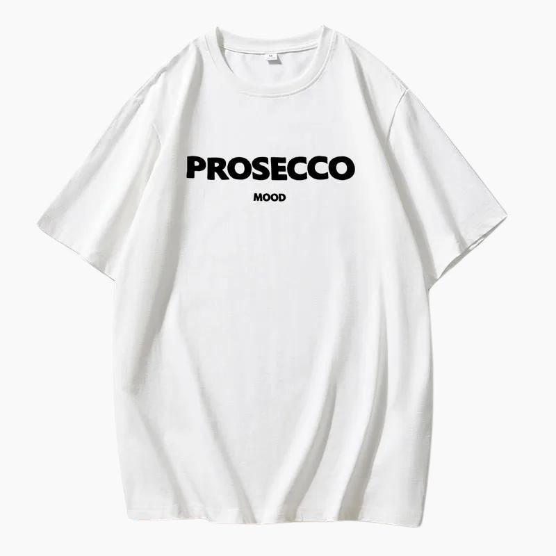 Poppy | Modisches Prosecco Print Oversized T Shirt