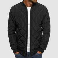 Herrenjacke mit raffinierter Passform und elegantem Revers – eine Übergangsjacke für Stil in Schwarz