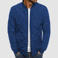 Herrenjacke mit raffinierter Passform und elegantem Revers – eine Übergangsjacke für Stil in Blau