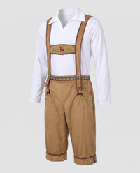 Sven | Herren Klassischer Trachtenschnitt Lederhose in Braun