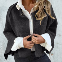 Damen Übergangsjacke Elegant Jacke | Kurz Klassisch in Schwarz