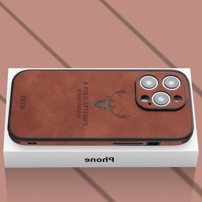 Luxe Hirschleder iPhone Hülle - Veltro