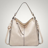 Allison | Damen Schicker Vielseitiger Leder Tasche in Beige