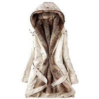 Flavia - Winterparka Luxus & Wärme in Hellbeige