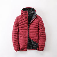 Damen Übergangsjacke Wendejacke | Leicht Mit Kapuze in Rot / Schwarz