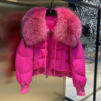 Dicke Damen-Pufferjacke für den Winter - Joyce in Rosa