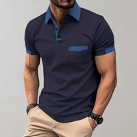 Reinhard | Herren Lässig Polohemd | Kurzarm in Marineblau