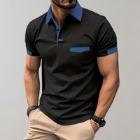 Reinhard | Herren Lässig Polohemd | Kurzarm in Schwarz