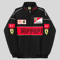 Vintage-Rennjacke - Nico in Schwarz