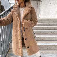 Rebecca - Teddy Mantel Damen in Beige