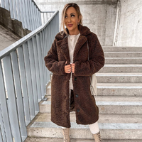 Rebecca - Teddy Mantel Damen in Dunkelbraun