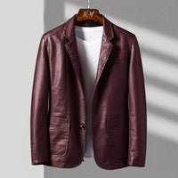 Alessandro™ - Lederjacke in Weinrot