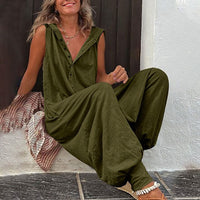 Iya - Jumpsuit in Armee grün