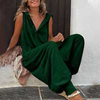 Iya - Jumpsuit in Dunkelgrün