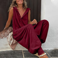 Iya - Jumpsuit in Weinrot