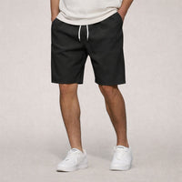Robert | Elastischer Bund Helle Kordel Shorts in Schwarz