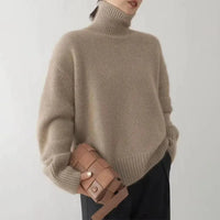 Pullover Damen Rollkragen Weich | Elegant & Warm in Kamel
