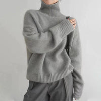 Pullover Damen Rollkragen Weich | Elegant & Warm in Grau