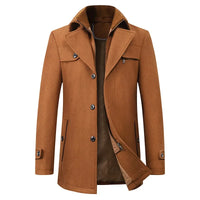 Stephon | Business Casual Verdickter Mantel in Camel